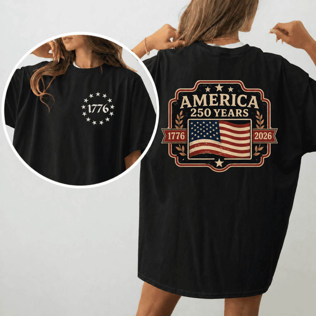 Comfort Colors 250 Years of Freedom Patriotic Shirt  - 250 Years of Freedom Patriotic Gift for Men Women, Independence Day Graphic thumbnail - detail view