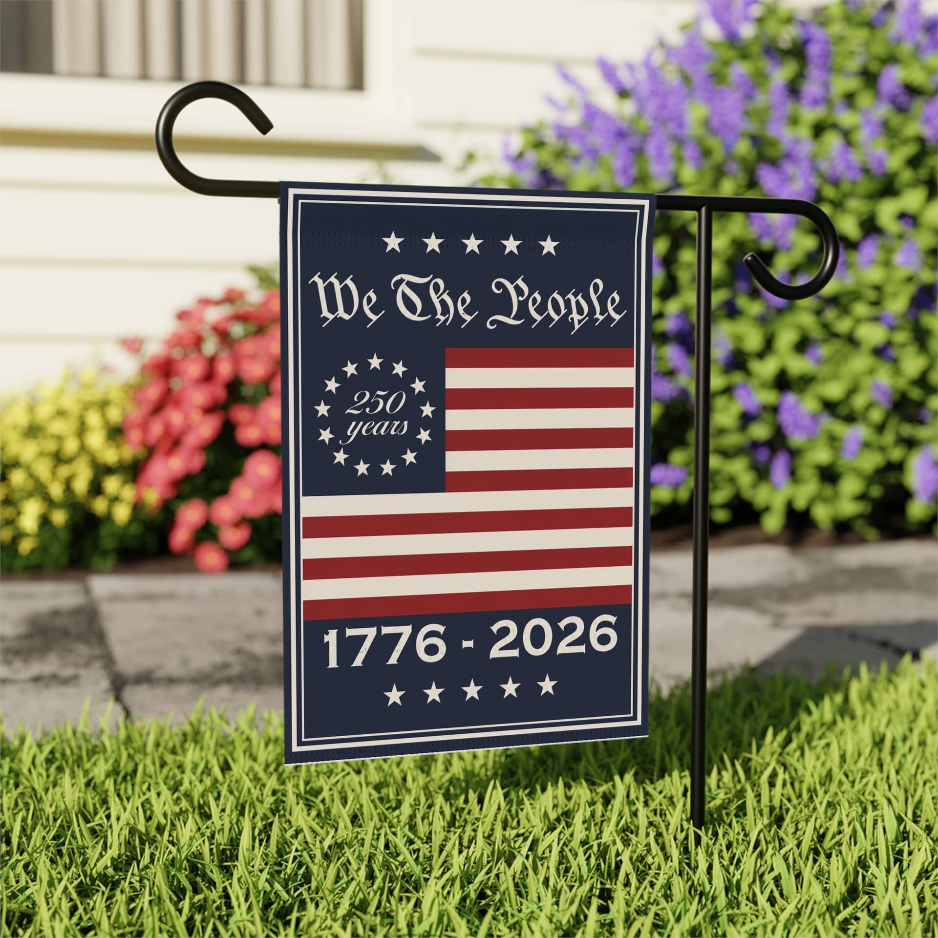 We The People USA 250 Years Garden Flag - 4th of July Gift for Him & Her thumbnail - front view