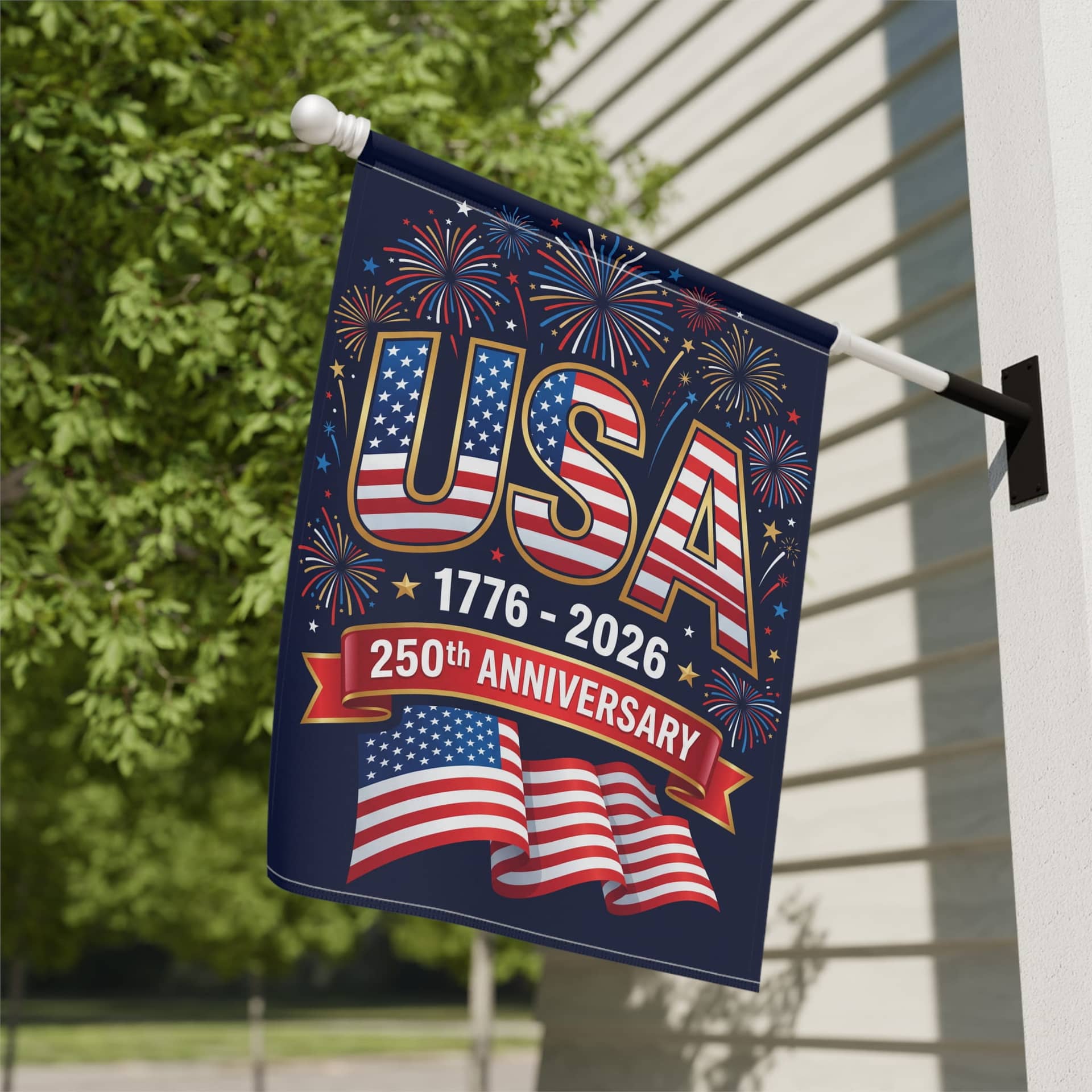 250 Years America Garden Flag – 1776 2026 Patriotic Independence Day Decor