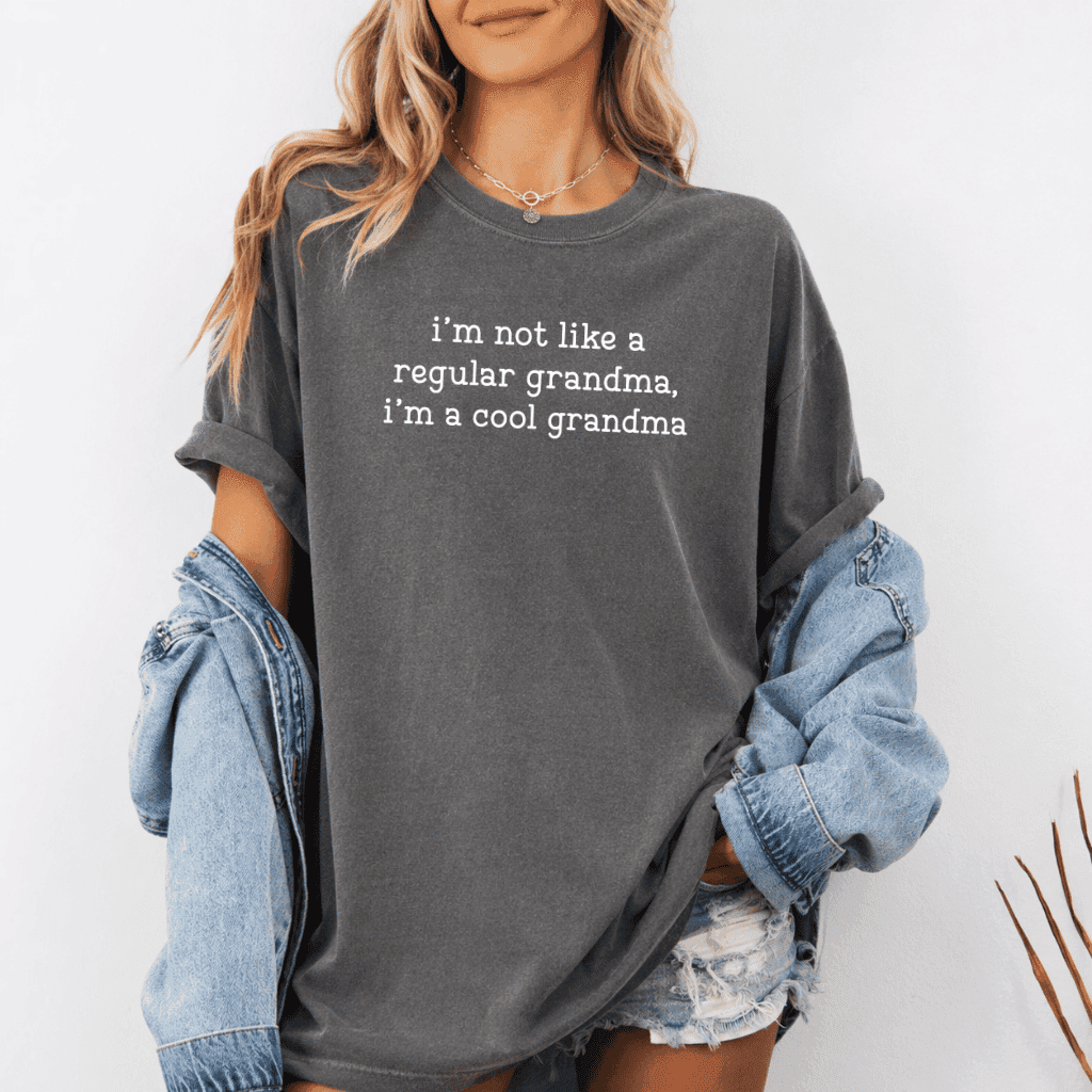 Funny Cool Grandma Comfort Colors T-Shirt - Mother's Day Gift for Grandmother, Best Grandma Ever thumbnail - lifestyle view