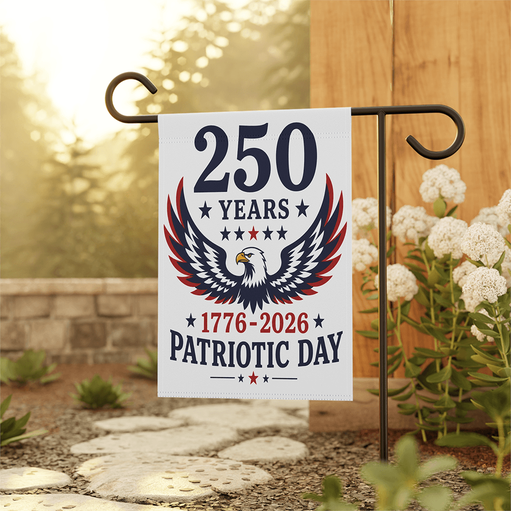 250 Years Patriotic Day USA Eagle Patriotic Flag - Independence Gift for Him & Her thumbnail - back view