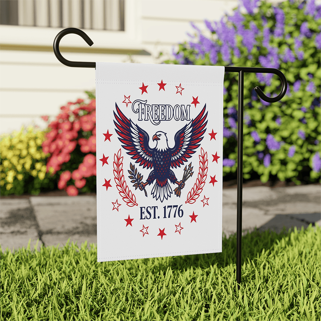 Freedom est 1776 America Eagle Patriotic Flag - 250th Independence Gift for Him & Her thumbnail - front view
