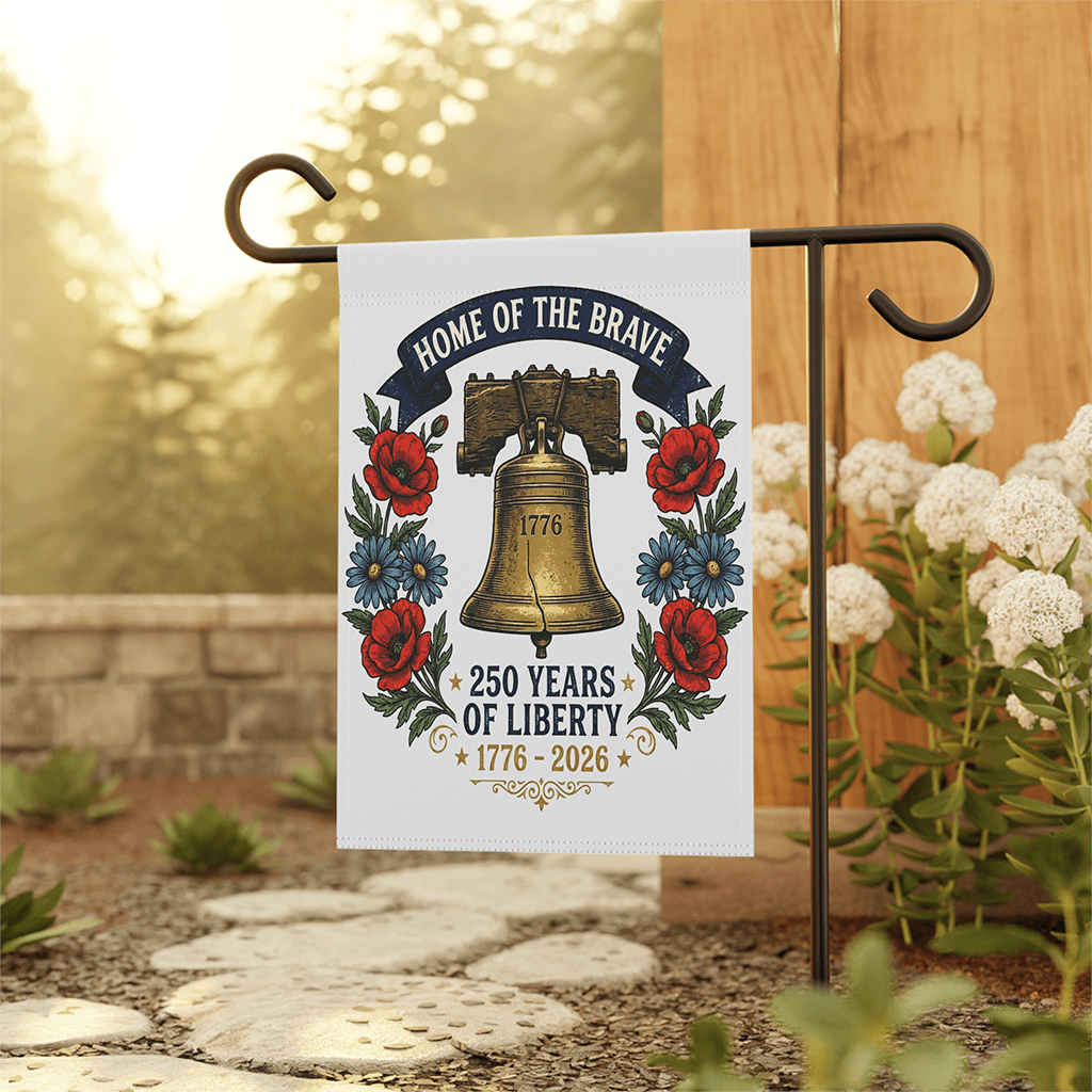 Home Of The Brave USA 250 Years Of Liberty Flag - 4th of July Gift for Her thumbnail - back view
