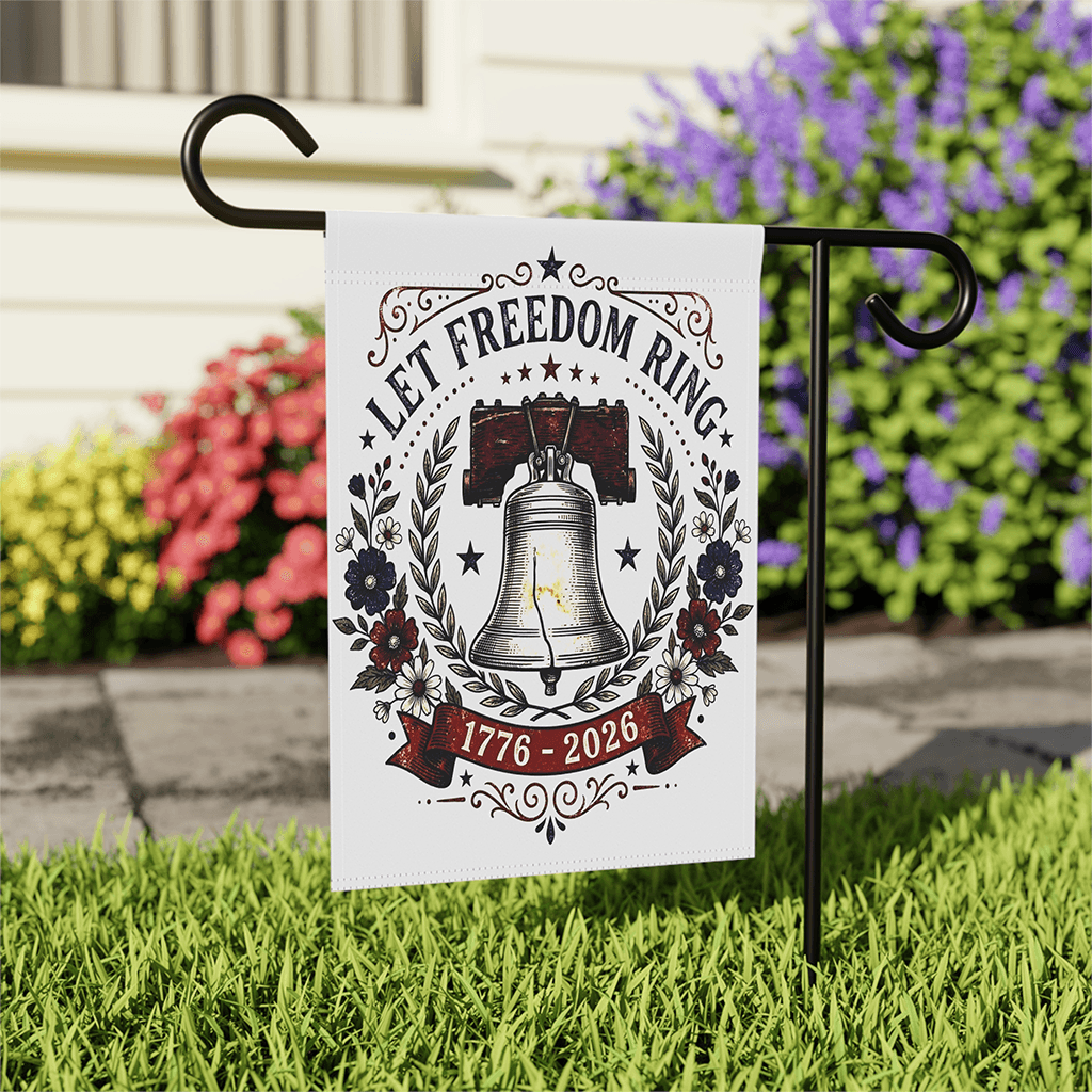 Let Freedom Ring USA 250th Anniversary Flag - America Patriotic Gift for Her thumbnail - front view