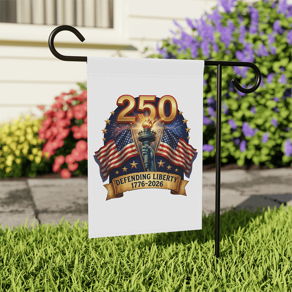 USA 250th Anniversary Garden Flag - 4th of July Patriotic Gift for Him & Her thumbnail - front view