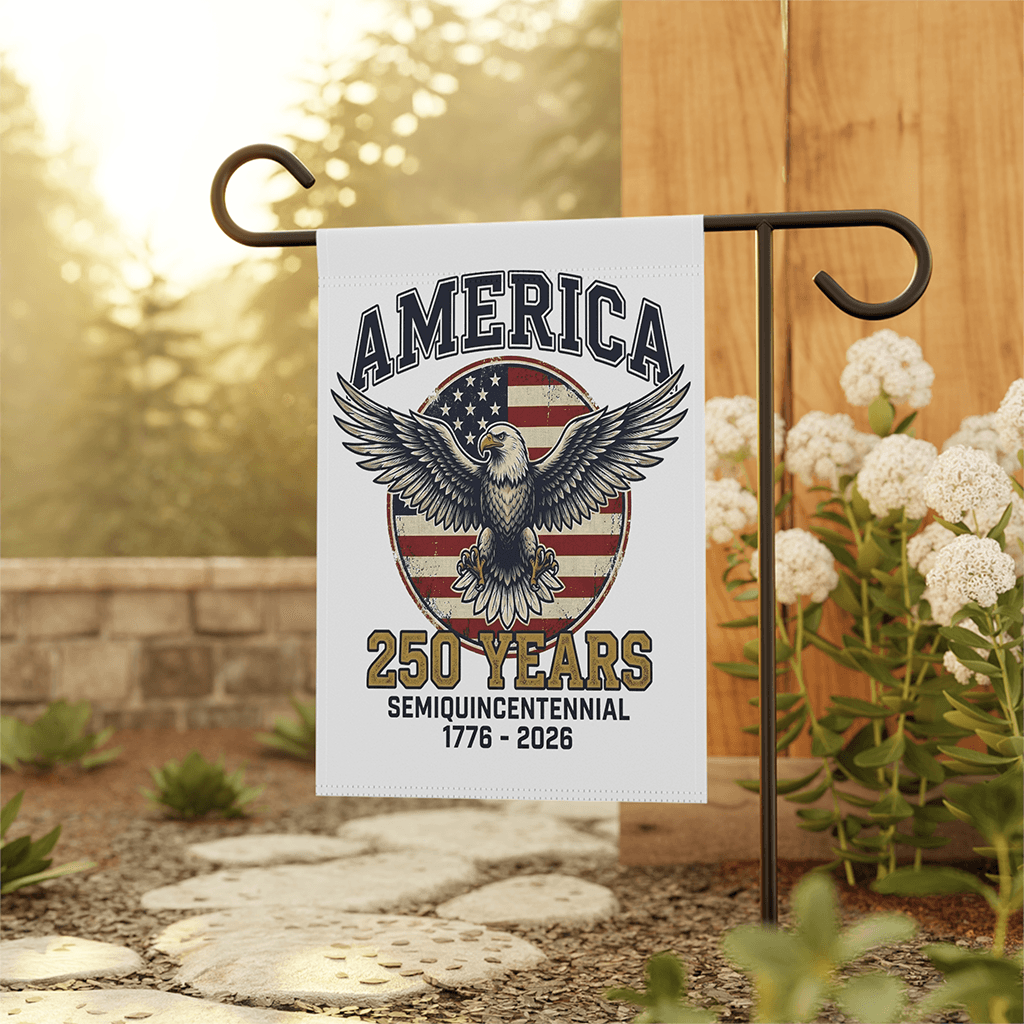 250 Years Semiquincentennial 1776 2026 America Eagle Flag - Patriotic Gift for Him thumbnail - back view