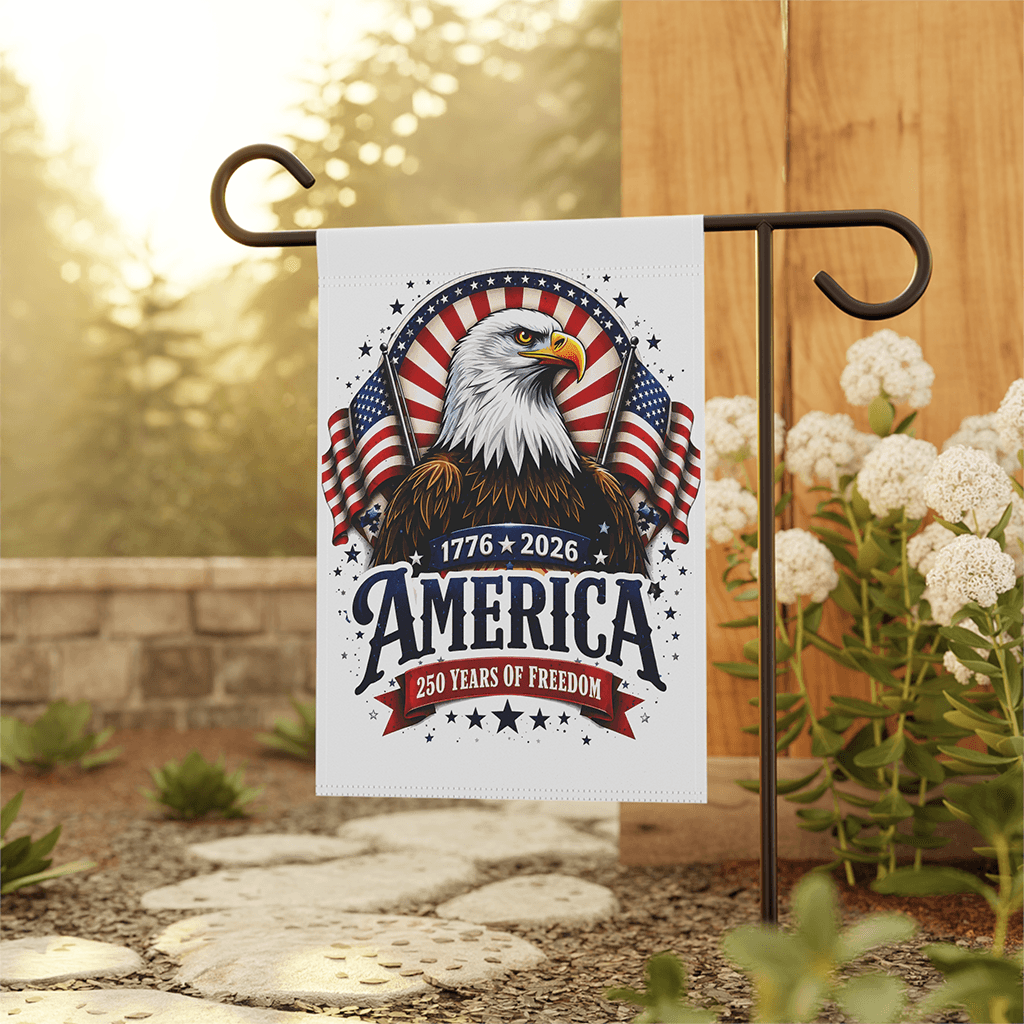 Patriotic Eagle America 250 Years of Freedom Flag - USA Independence Gift for Him & Her thumbnail - back view