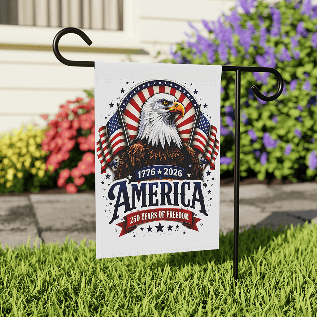 Patriotic Eagle America 250 Years of Freedom Flag - USA Independence Gift for Him & Her thumbnail - front view
