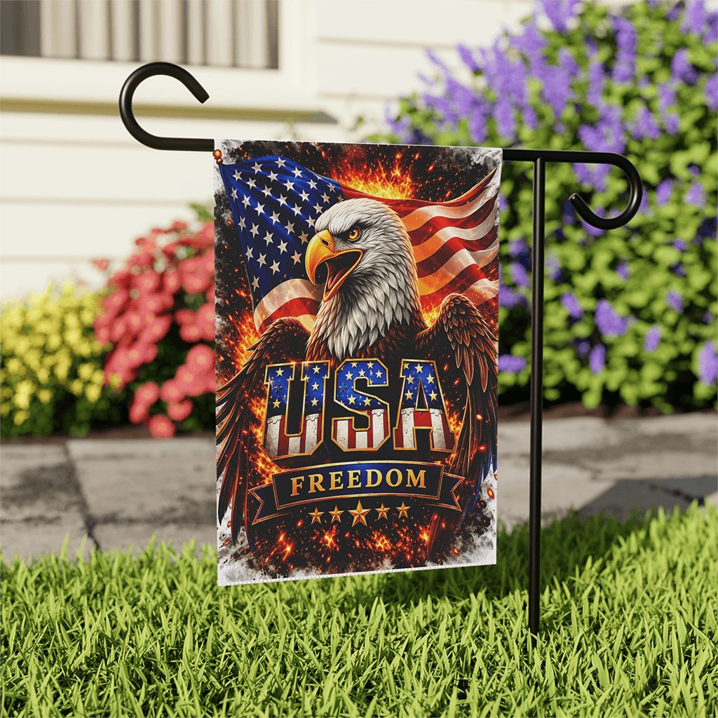 Eagle Patriotic USA Freedom Flag - 4th of July Gift for Him thumbnail - front view