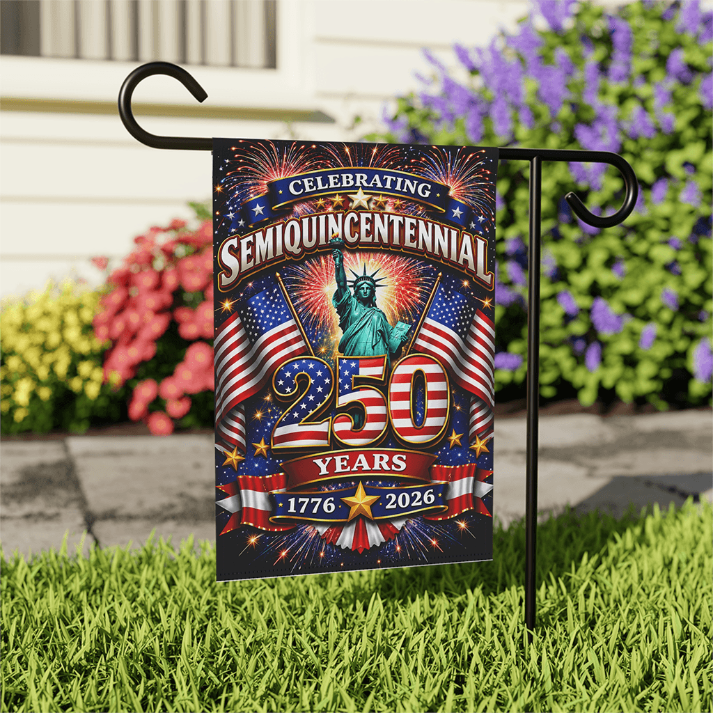Celebrating Semiquincentennial 250 Years of Freedom Flag - Liberty USA Patriotic Gift thumbnail - front view