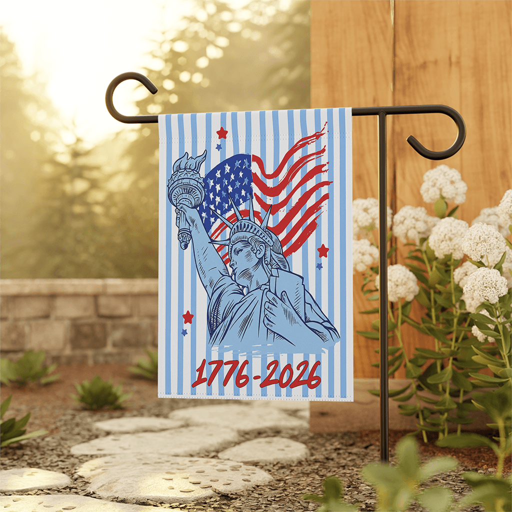 America Statue of Liberty 1776 2026 Anniversary Flag - 4th of July Gift for House Decor thumbnail - back view