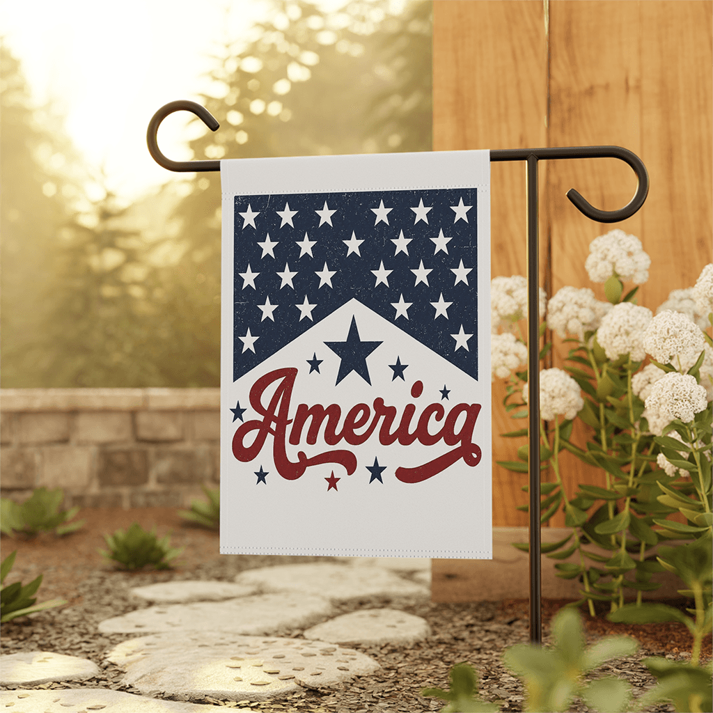 Red White Blue America Flag - Ideal 4th of July Patriotic Gift for House Decor thumbnail - back view