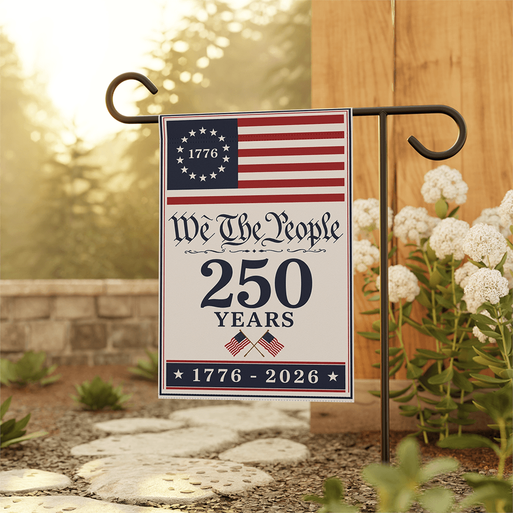 We The People 250 Years USA Patriotic Flag - Independence Gift for Him & Her thumbnail - back view