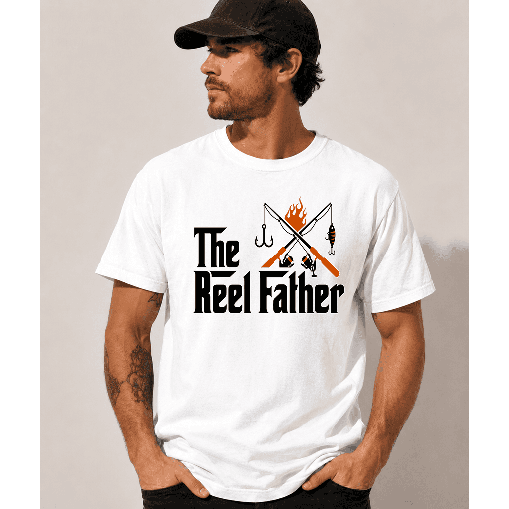 The Reel Father T-Shirt for men - Fishing Dad Shirt - Cool Father's Day Gift for Him thumbnail - back view