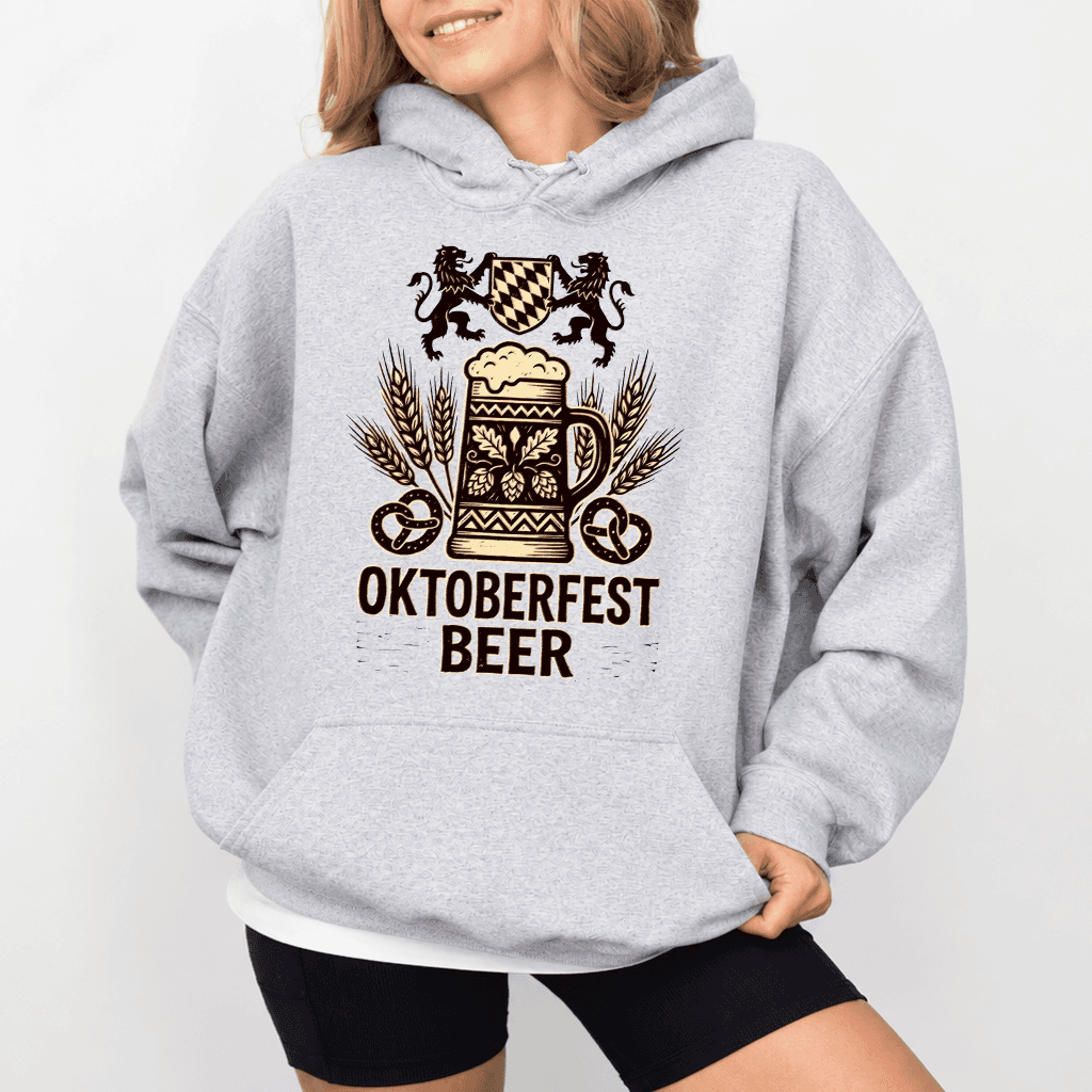 Vintage German Oktoberfest Beer Hoodie| Funny German Festival Gift for Beer Lovers thumbnail - back view