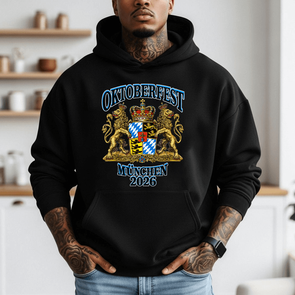 Vintage Oktoberfest Munchen 2026 German Beer Hoodie| Ideal Gift for Beer Lovers thumbnail - detail view