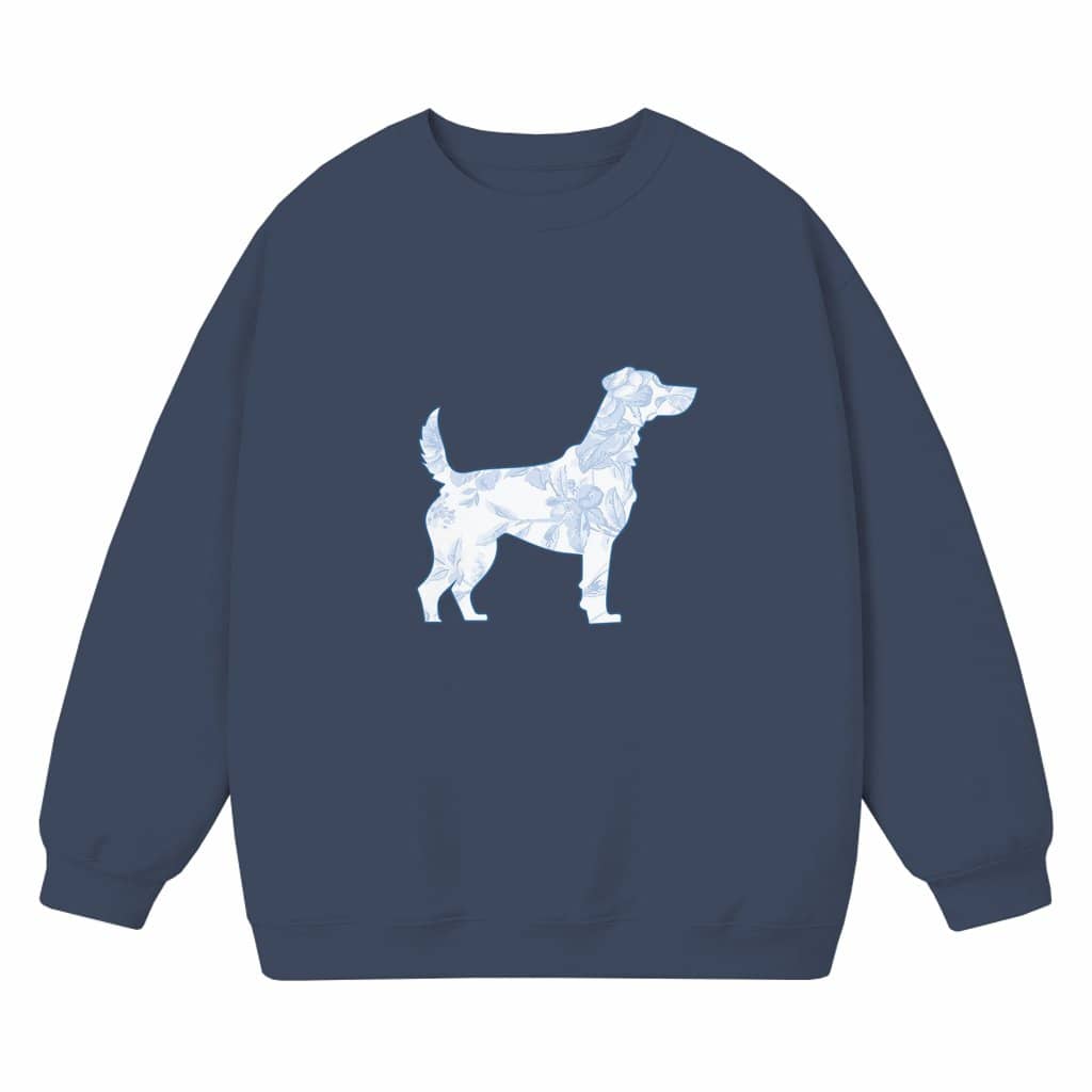 American Foxhound Sweatshirt – Chinoiserie Floral Dog Lover Gift for Mother