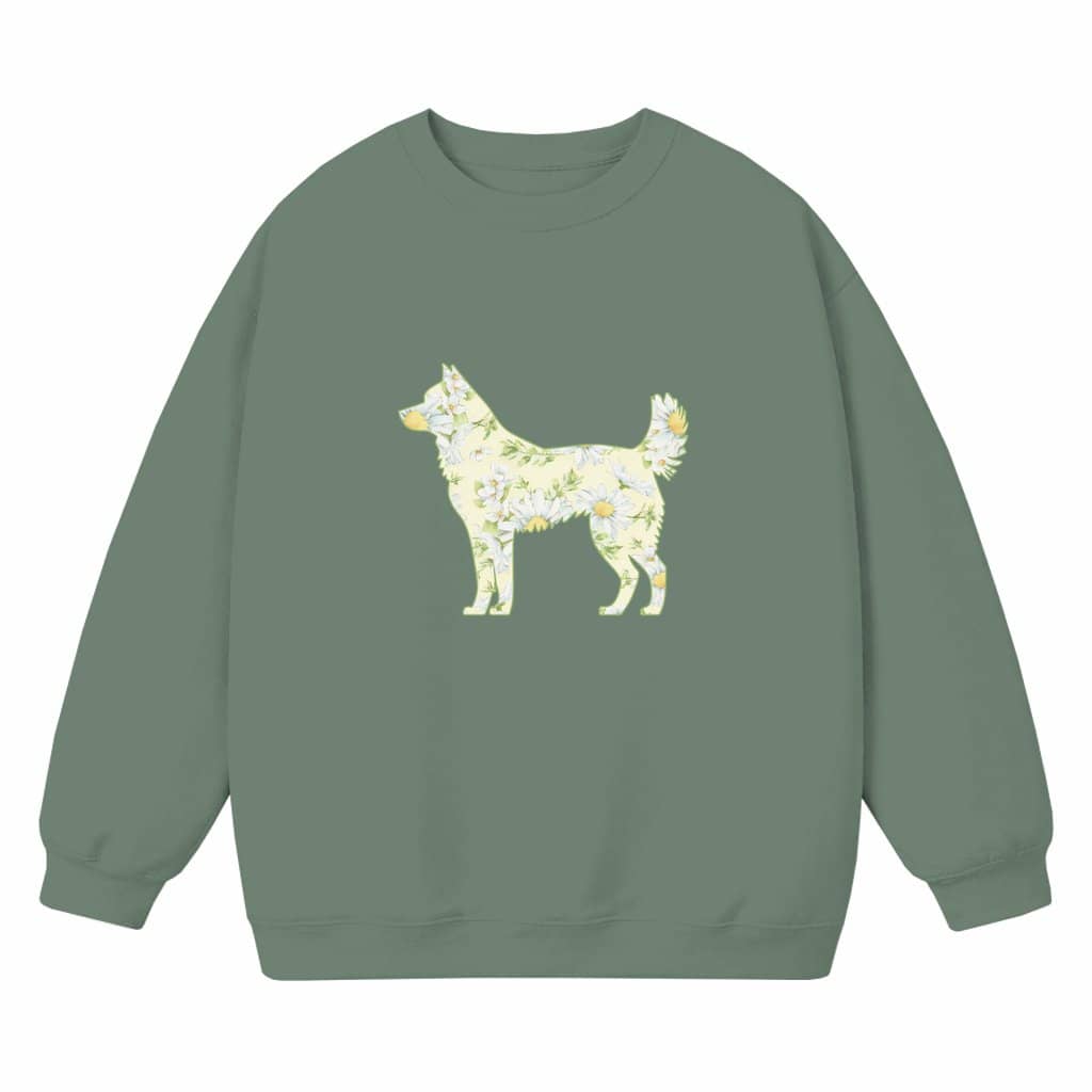 Alaskan Klee Kai Floral Sweatshirt – Dog Lover Gift for Women Cute