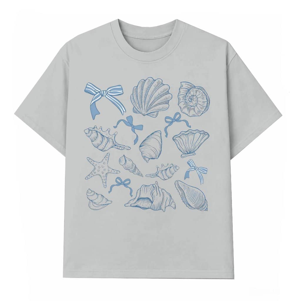 Coquette Seashell T-shirt – Summer Beach Girls Trip Gift for Women Cute