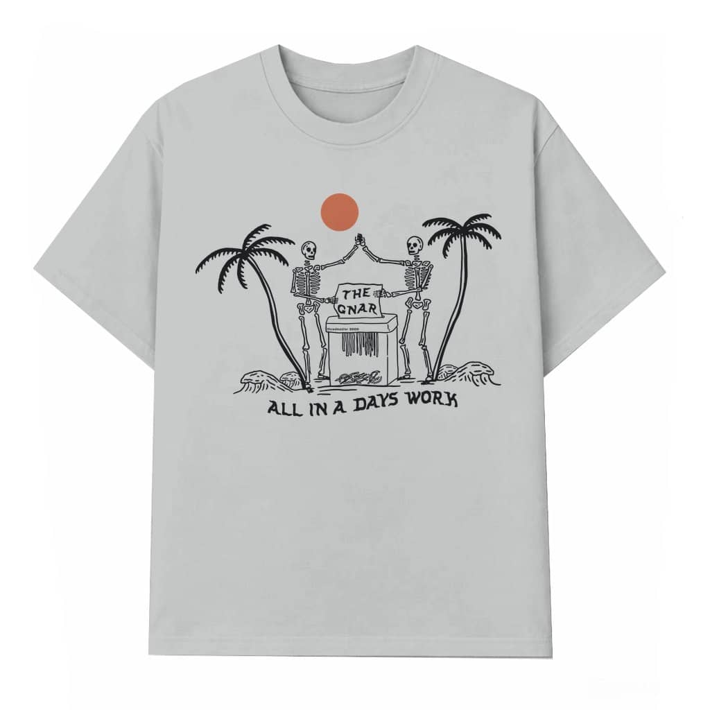 Fun Gnar Skeleton T-shirt – Summer Gift Funny Tropical