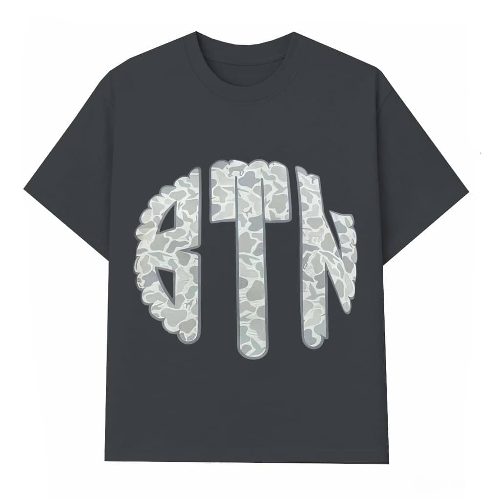 Retro Camo Monogram T-shirt – Gift for Women Personalized