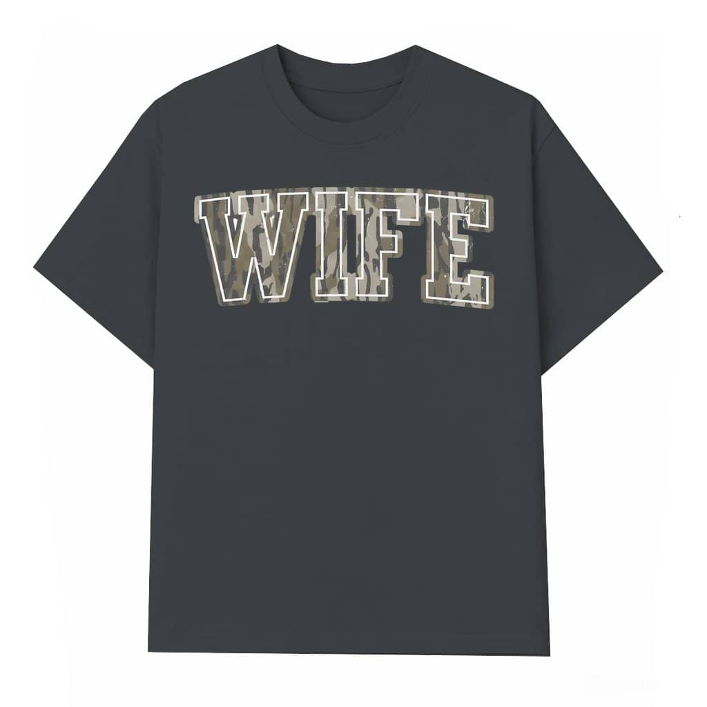 Camo Wife T-shirt – Gift for Wife Military Camouflage Trendy