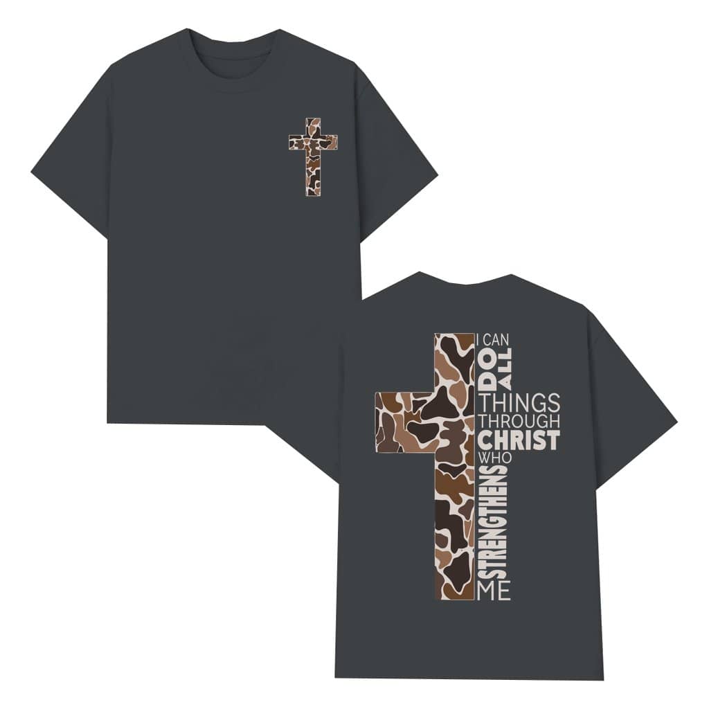 Camo Cross Faith T-shirt – Christian Gift for Men Women