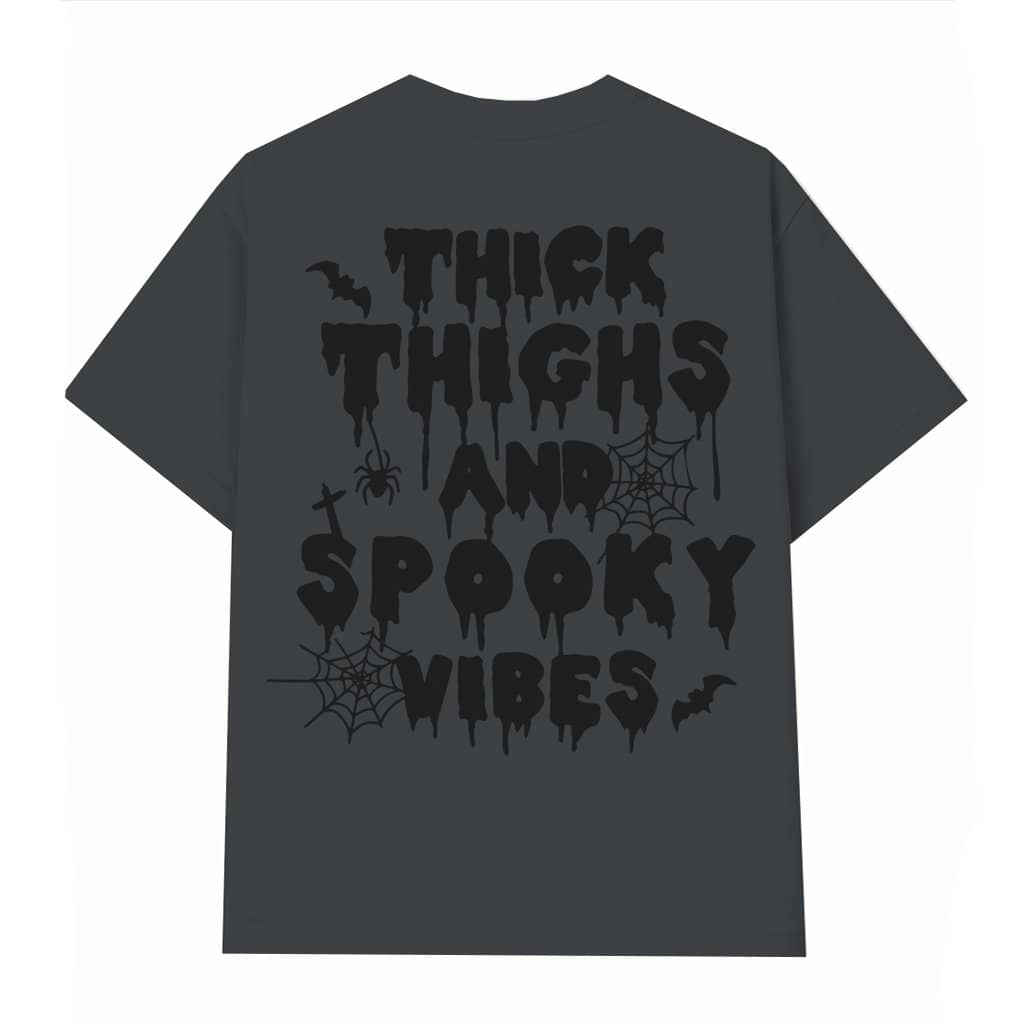 Thick Thighs And Spooky Vibes T-shirt – Halloween Gift for Men & Women Funny Vintage