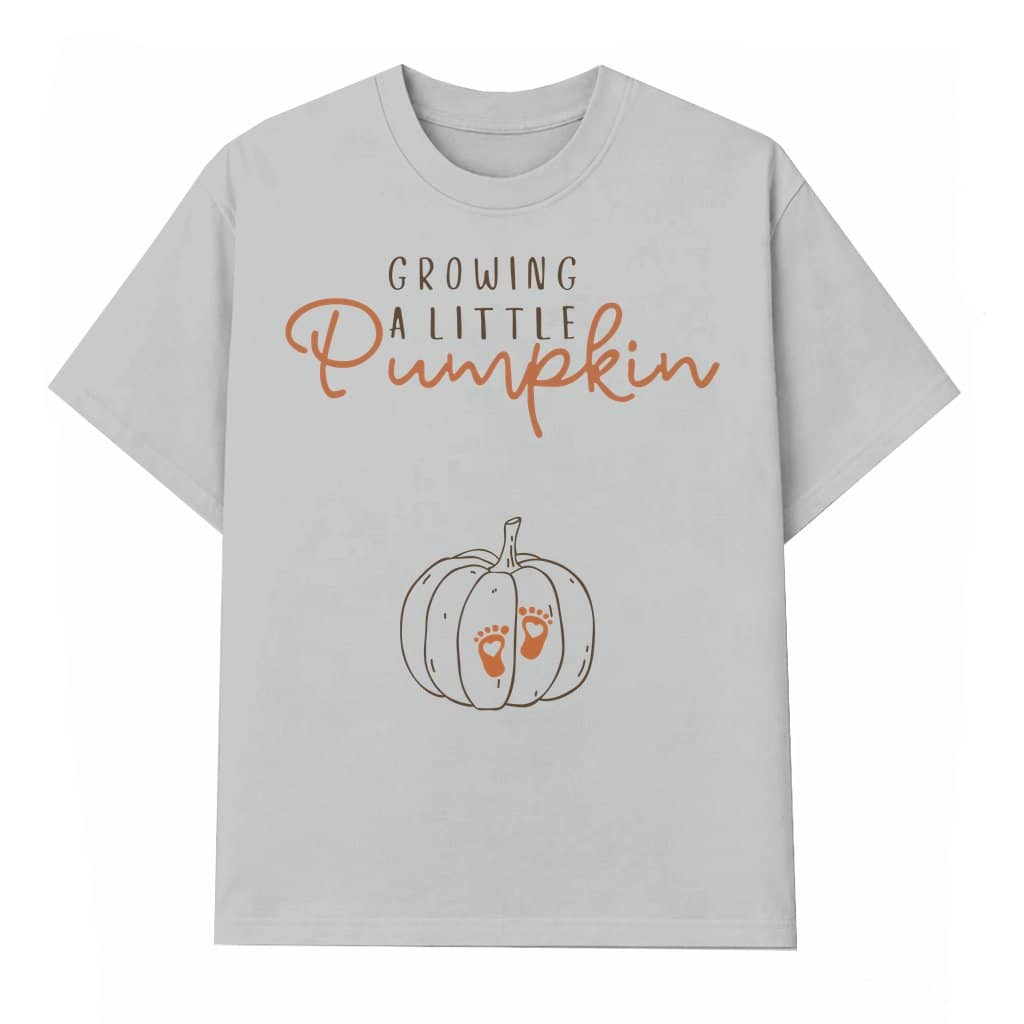 Growing A Little Pumpkin T-shirt – Halloween Pregnancy Announcement Gift for Expecting Moms Vintage