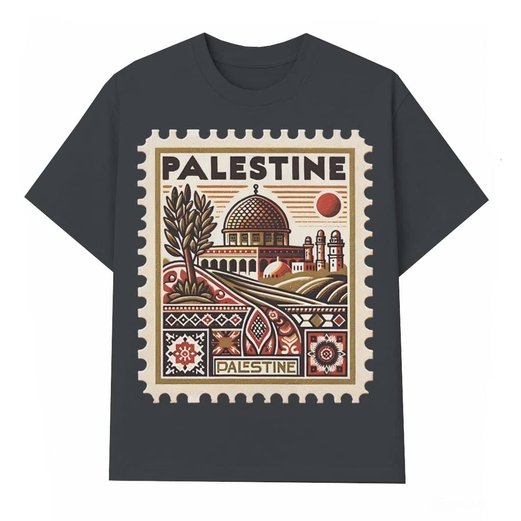 Vintage Palestine Stamp T-shirt – Heritage Gift for Men Women
