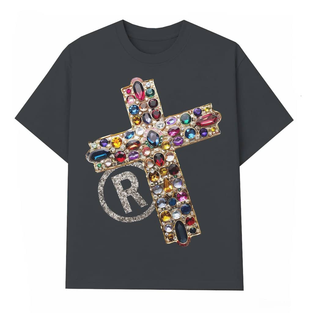 Vintage Diamond Cross T-shirt – Christian Gift for Men Women Casual Style