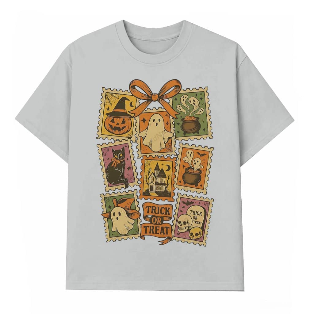 Cute Ghost Cats T-shirt – Halloween Vintage Gift for Men Women