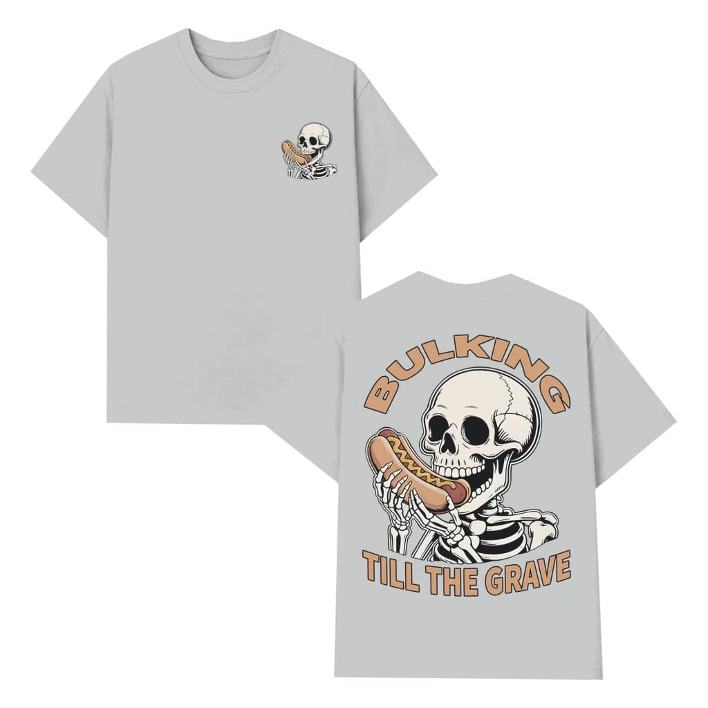 Bulking Till the Grave T-Shirt – Halloween Gift for Women Funny Vintage Gym