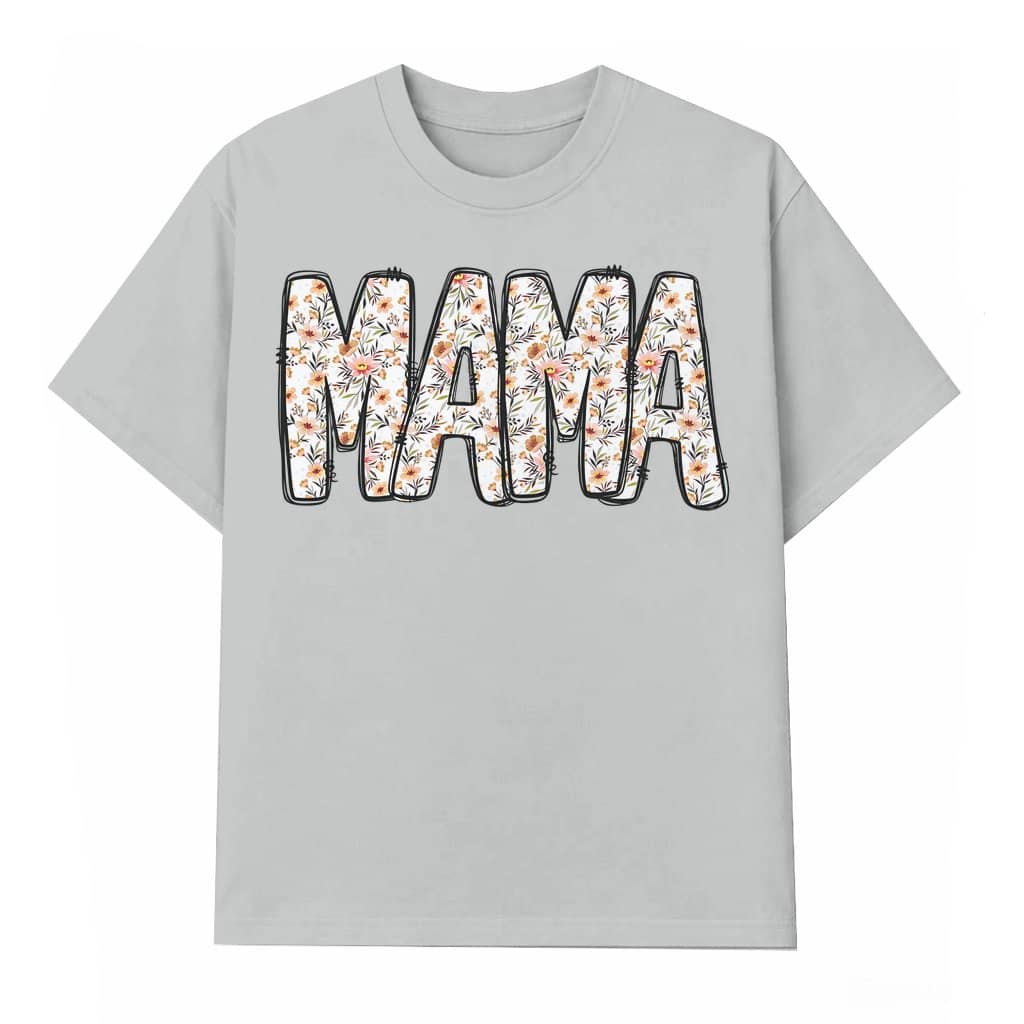 Vintage Floral Mama T-shirt – Mother's Day Gift for Strong Woman