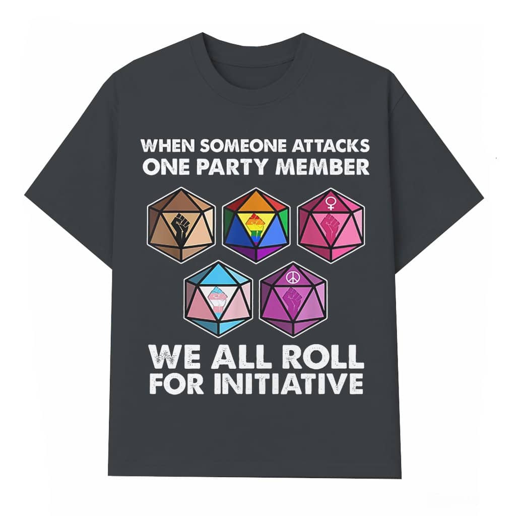 Funny Roll for Initiative T-shirt – Gift for RPG Fans Vintage Tabletop Gaming