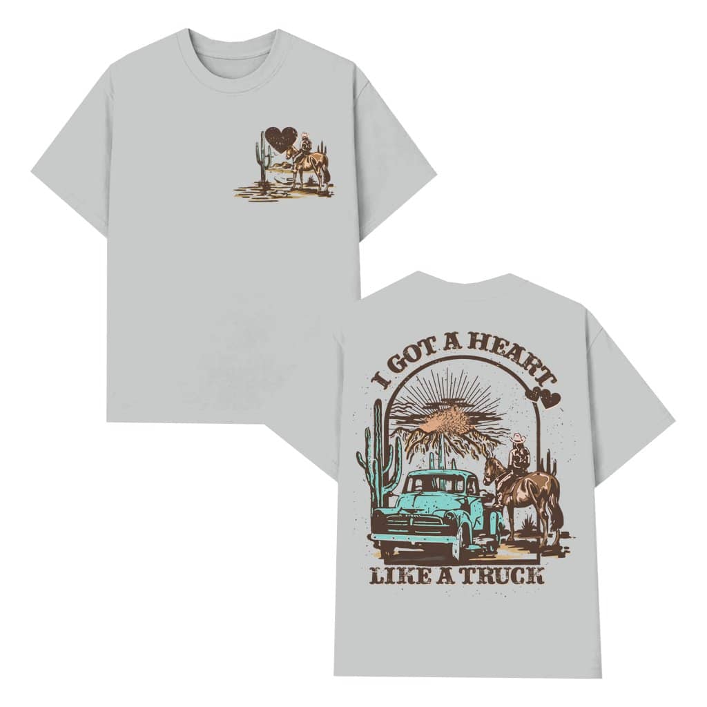 Heart Like a Truck T-shirt – Gift for Country Music Fan Vintage