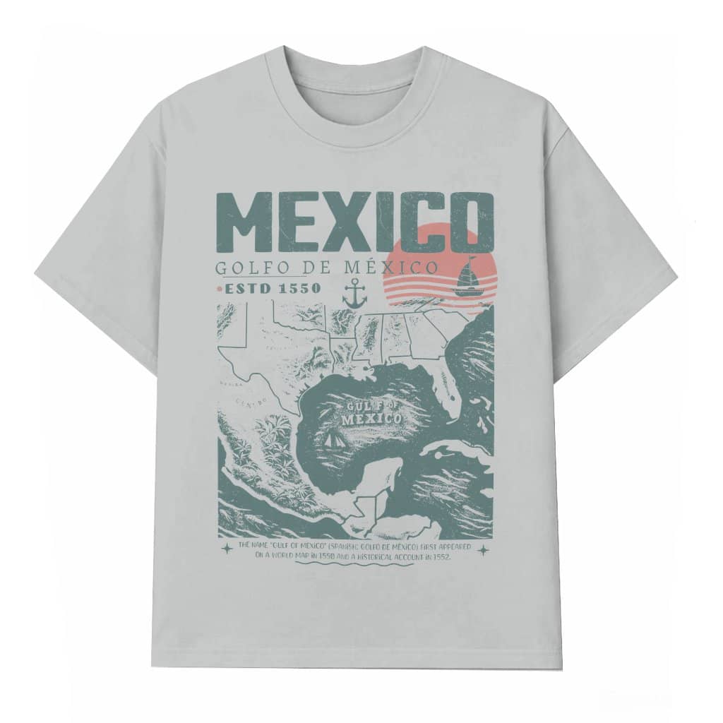 Gulf of Mexico Vintage T-shirt – Vacation Gift for Men Women Retro Art