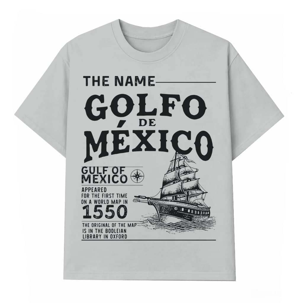 Golfo de México Nautical Map T-shirt – Gift for Map Lovers Vintage Historical Ship