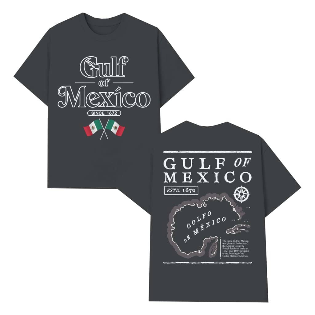Gulf of Mexico Vintage Map T-shirt – Gift for Coastal Explorer Classic 2 Sided Print