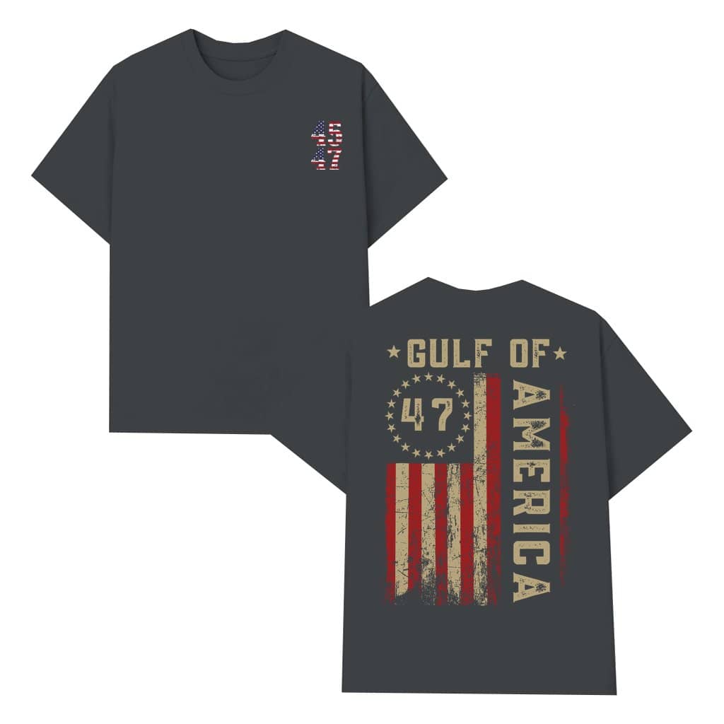 Patriotic Vintage Gulf of America Distressed Flag T-shirt – Gift for Men Women 2 Sided Print