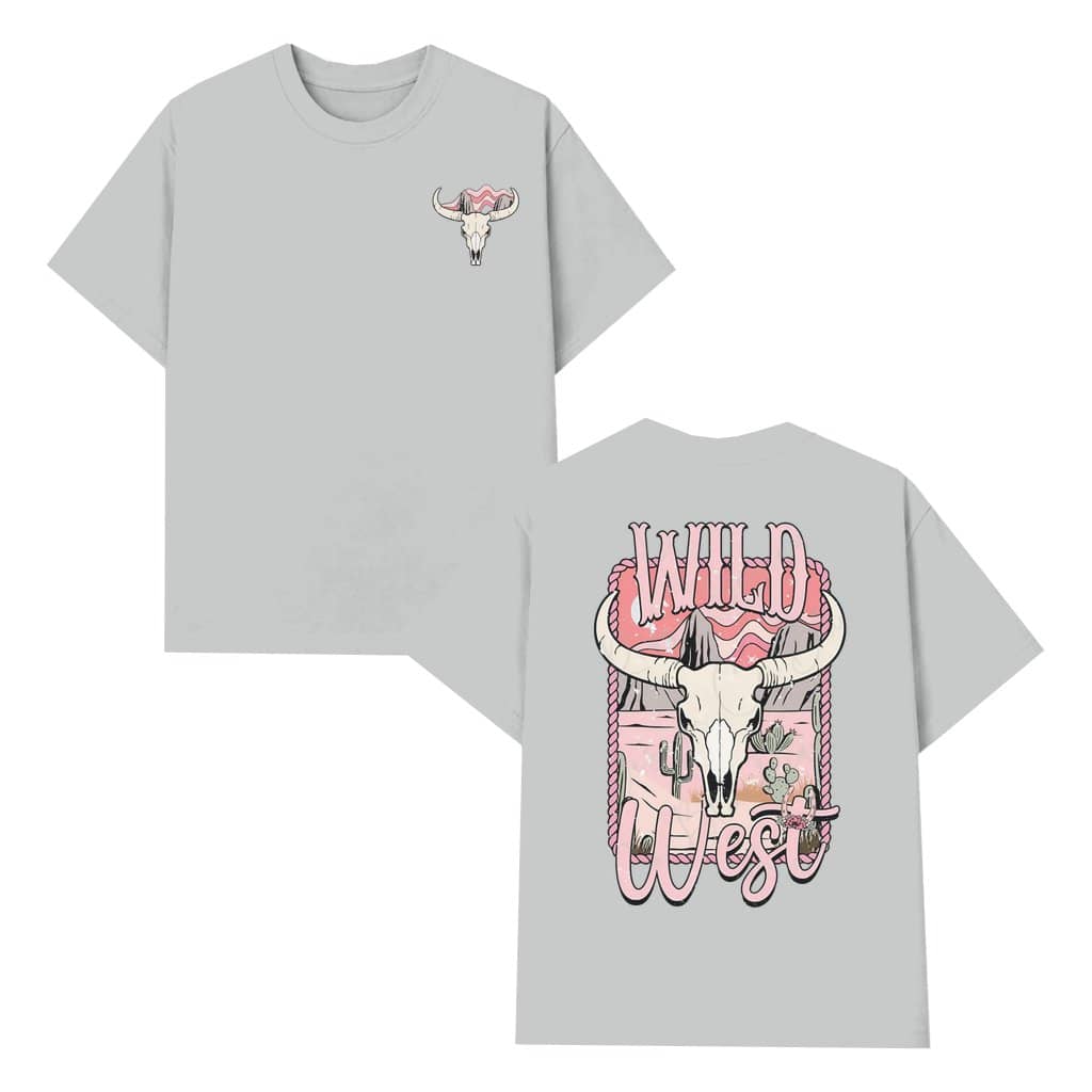Vintage Bull Skull T-shirt – Western Gift for Cowgirl Rodeo Cowboy