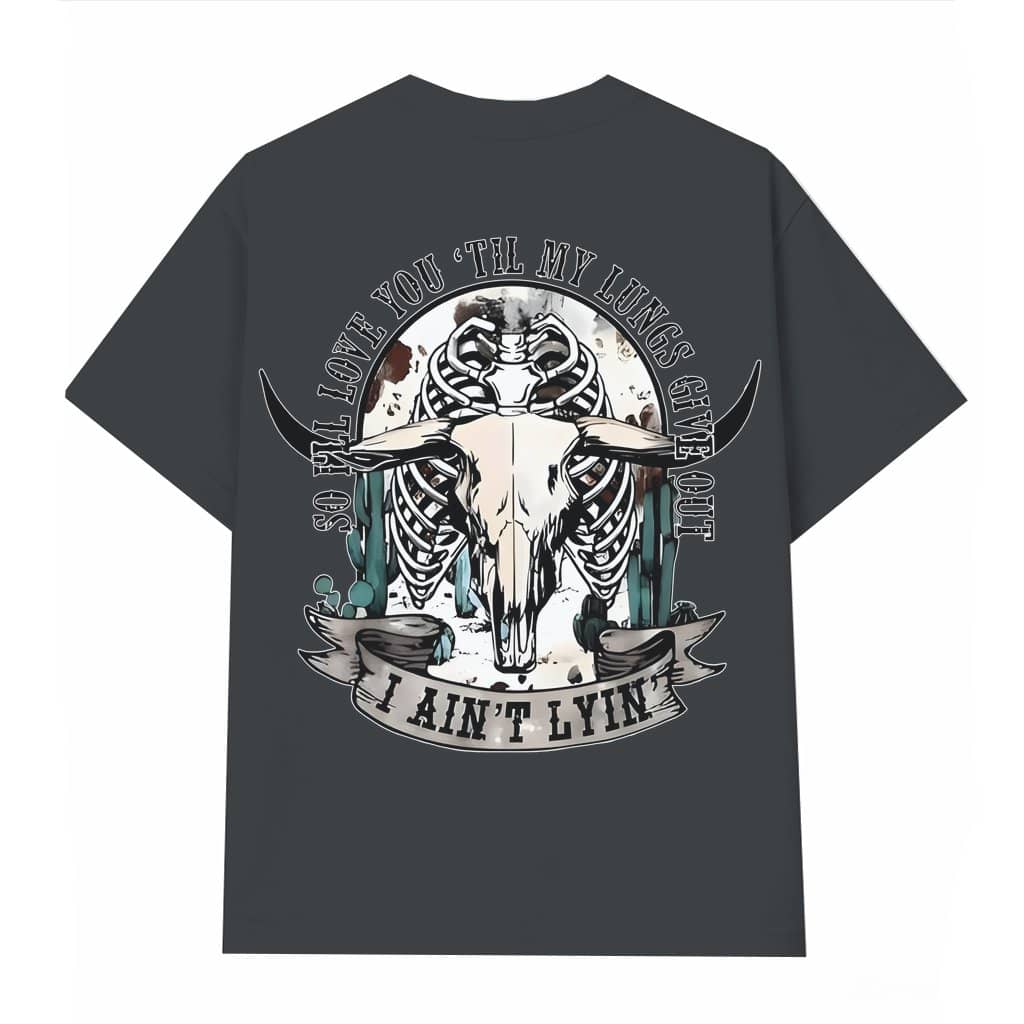 Bull Head Vintage T-shirt – Gift for Women Letter Print