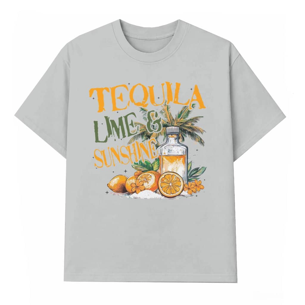 Tequila Sunshine T-shirt – Summer Gift for Dad and Mom Vintage Lime Mexico