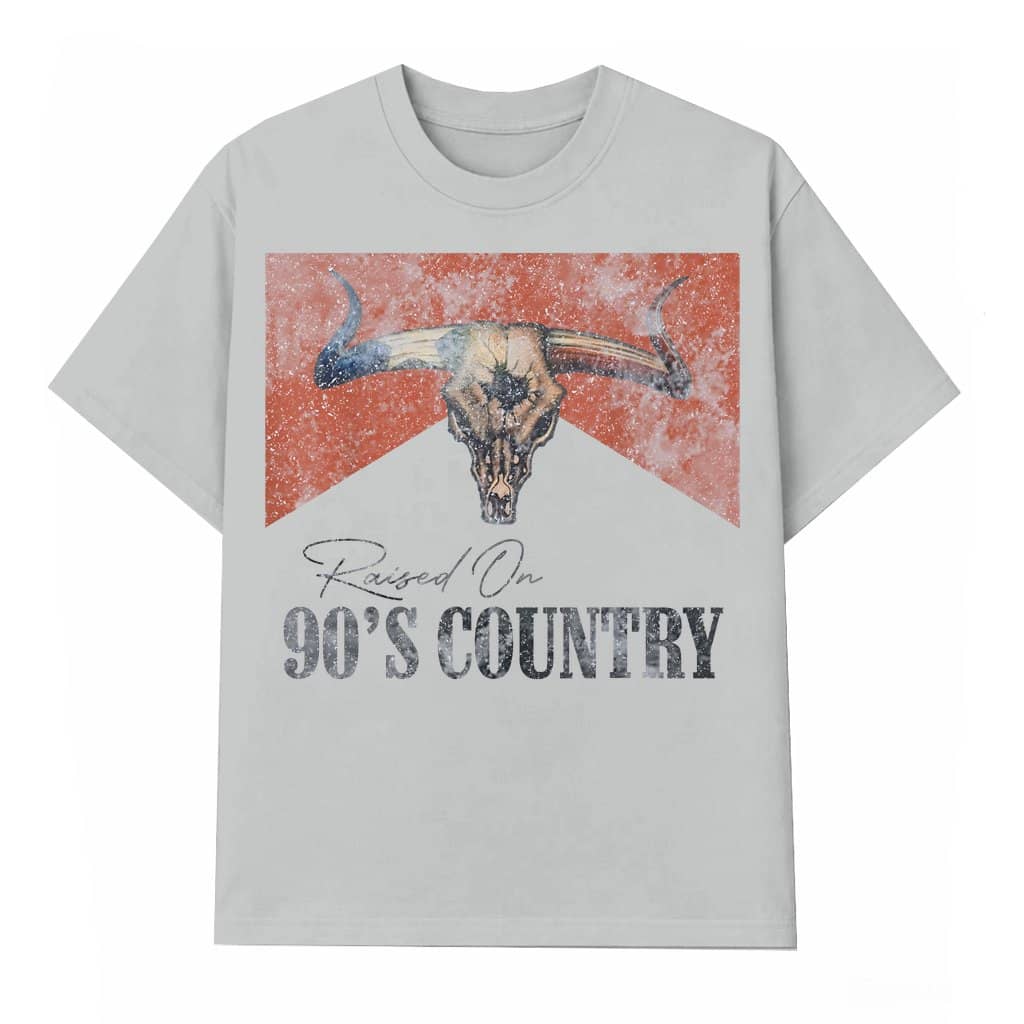 Raised on Country T-shirt – Gift for Country Music Fan Vintage 90s