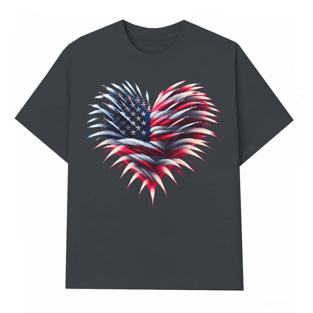 Fighter Jet American Flag T-shirt – 4th Of July Patriotic Gift Vintage Retro