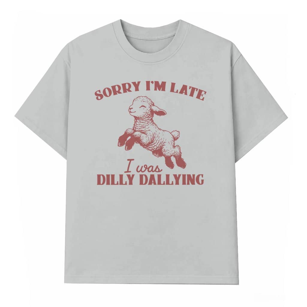 Dilly Dallying Baby Lamb Tee – Birthday Gift for Animal Lovers Vintage Funny