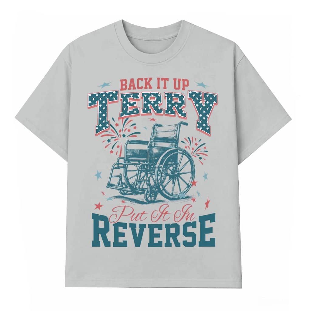Patriotic Wheelchair Fireworks T-shirt – 4th of July Funny Gift