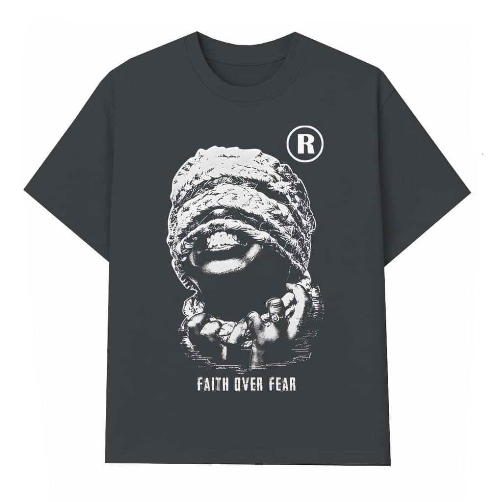 Vintage Mummy Faith Over Fear T-shirt – Gift for Men Oversized Y2k Streetwear