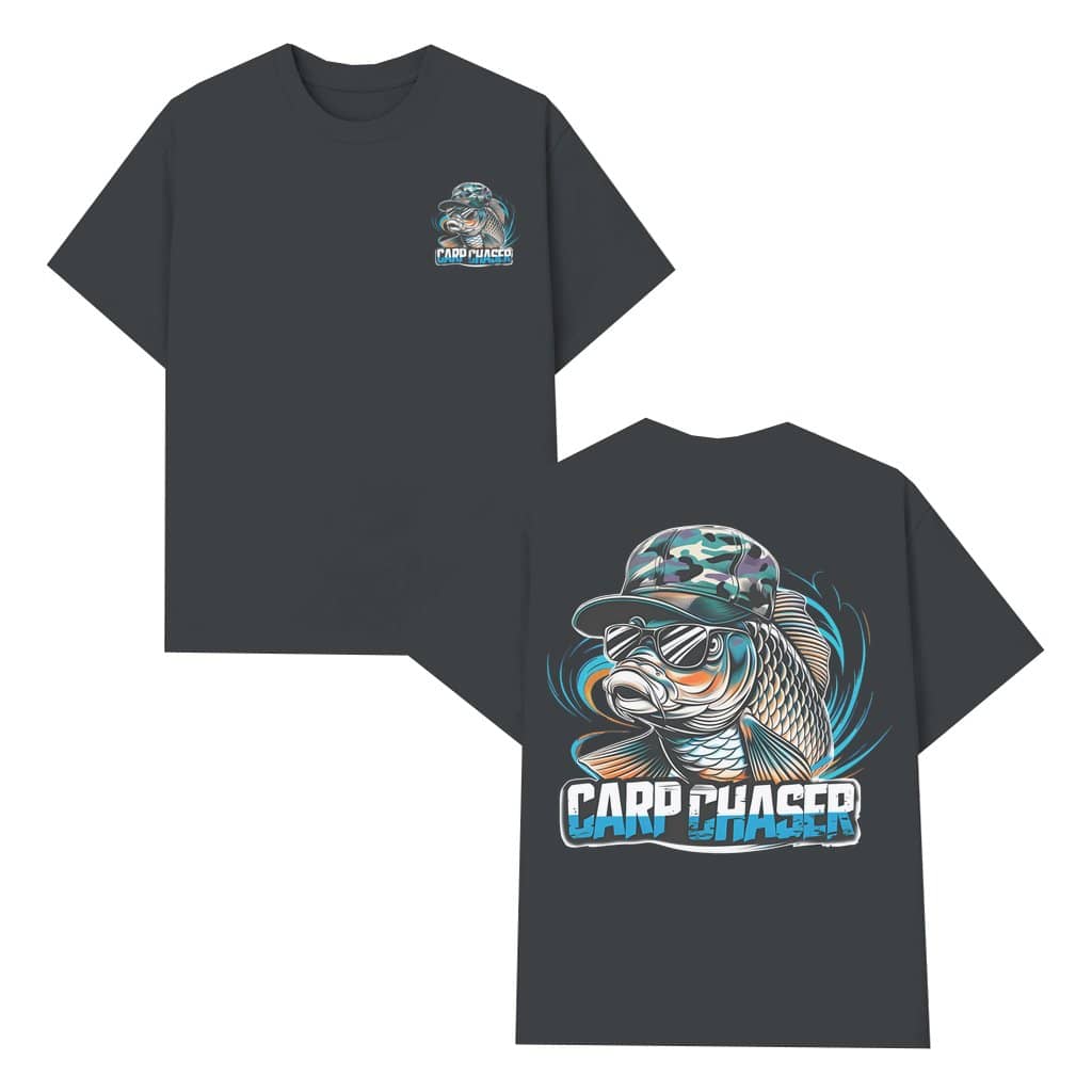 Carp Chaser T-shirt – Fishing Gift for Fishermen Casual 2 Sided Print