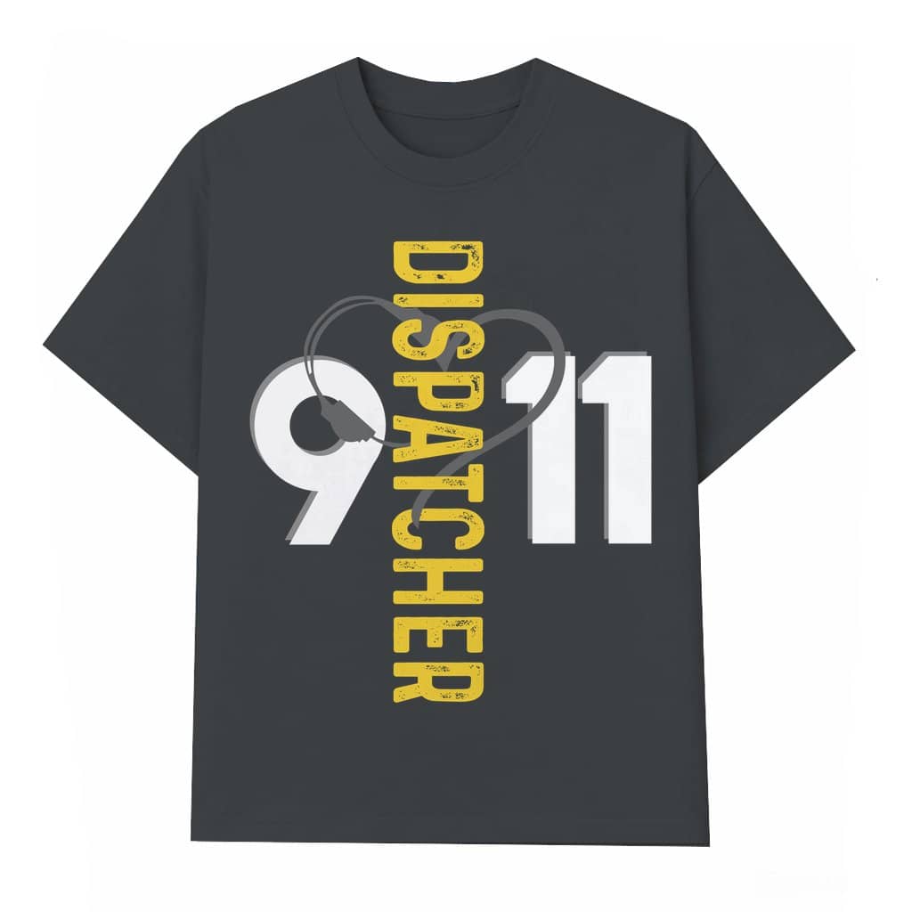 911 Dispatcher T-shirt – Gift for First Responders Thin Gold Line